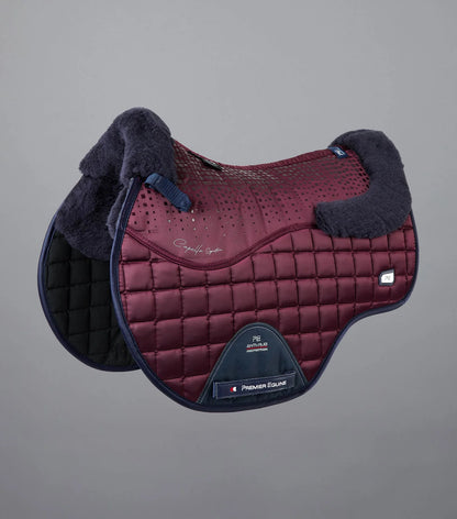 Premier Equine - Capella Close Contact Merino Wool GP/Jump Square - Wine/Navy/Navy Fell/Full