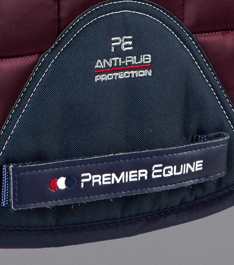 Premier Equine - Capella Close Contact Merino Wool GP/Jump Square - Wine/Navy/Navy Fell/Full