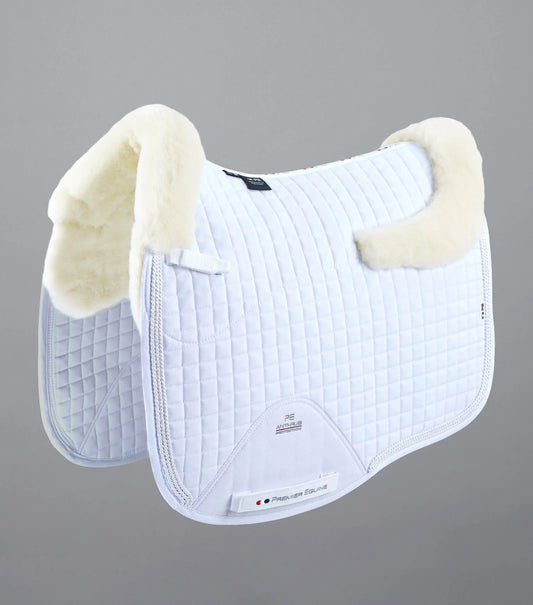 Premier Equine - Pony Close Contact Merino Wool Half Lined European Dressage Square White/Natural Wool/Pony