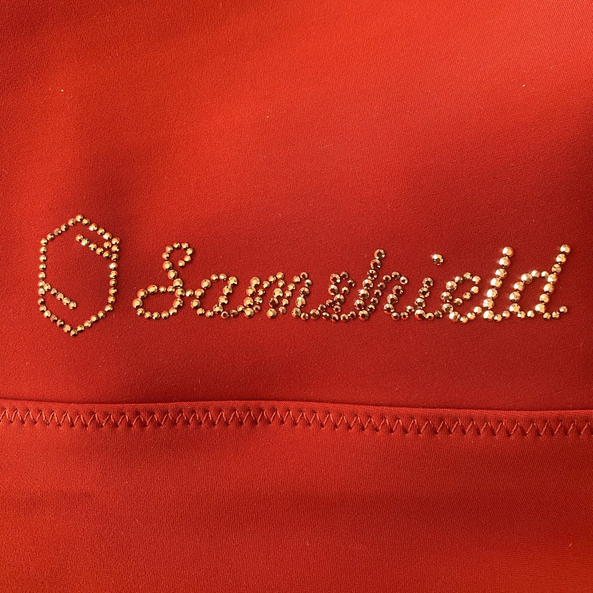 Samshield Damen-Reithose "Diane Fullgrip" persian red/rose-gold mit Swarovski