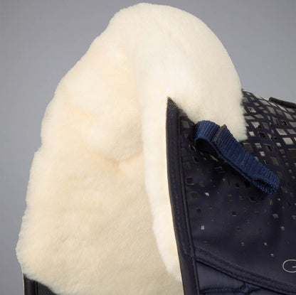 Premier Equine - Capella Close Contact Merino Wool Dressage Square - Navy/Natural Fell/Full