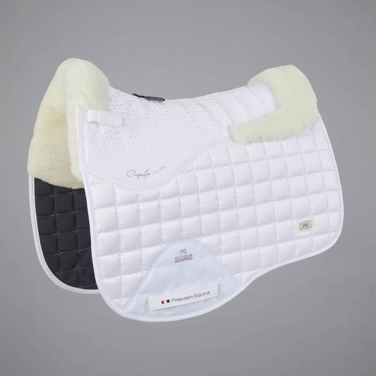 Premier Equine - Capella Close Contact Merino Wool Dressage Square - Weiß/Natural Fell/Full