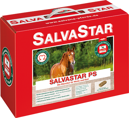 Salvana SALVASTAR PS mit Äpfeln und Karotten - Das praktische VITAMIN-MINERAL für alle Pferderassen