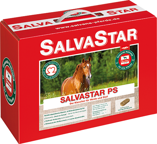Salvana SALVASTAR PS mit Äpfeln und Karotten - Das praktische VITAMIN-MINERAL für alle Pferderassen
