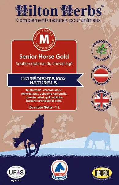 Hilton Herbs Senior Horse Gold- flüssige Kräuter für die Vitalität älterer Pferde