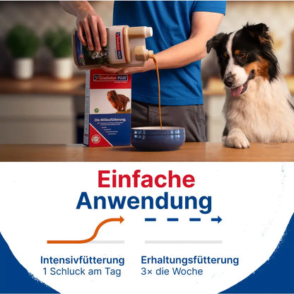 GladiatorPLUS Hund - Unterstütze deinen Hund ganzheitlich – mit nur einem Schluck pro Tag!