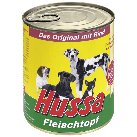 HUSSA Fleischtopf - Nassfutter für Hunde mit hohem Fleischanteil
