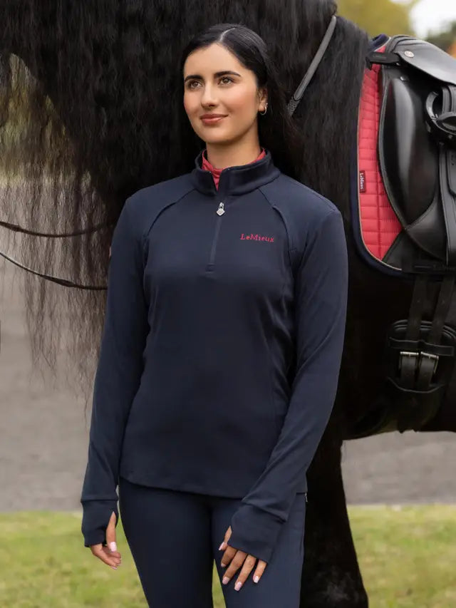 LeMieux  - Frances Quarter Zip Fleece Top Damson