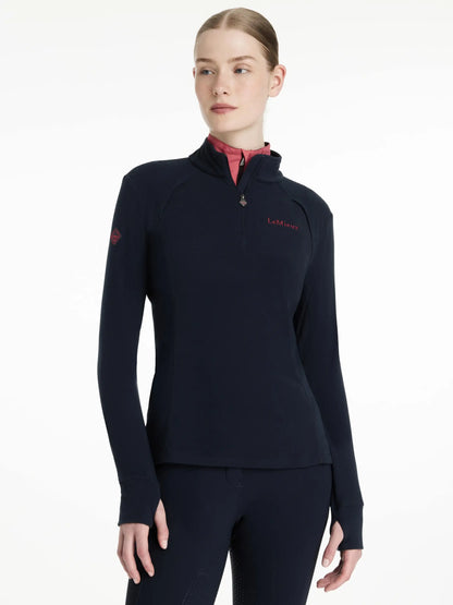 LeMieux  - Frances Quarter Zip Fleece Top Damson