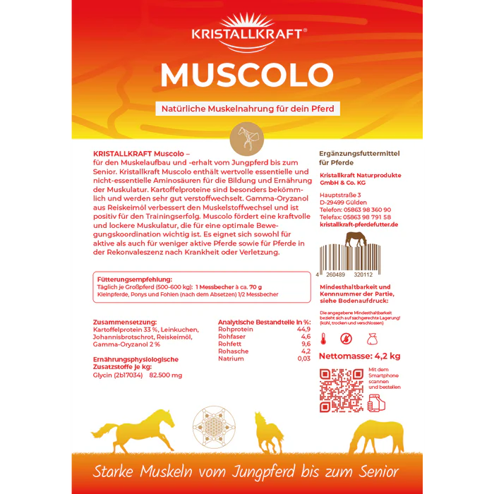 Kristallkraft Muscolo - natürliche Muskelnahrung