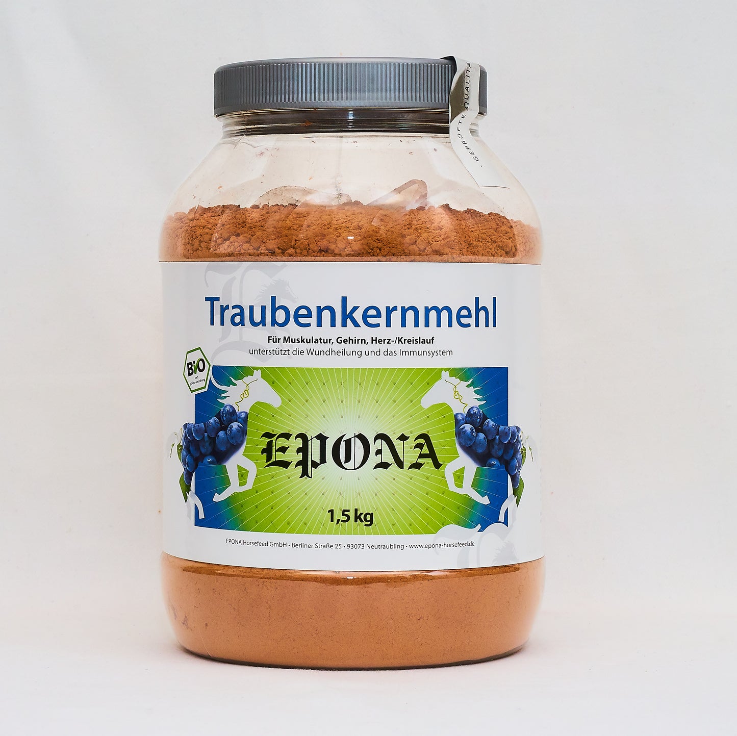 Traubenkern-Mehl aus 100% getrockneten Traubenkernen in zertifizierter Bio-Qualität