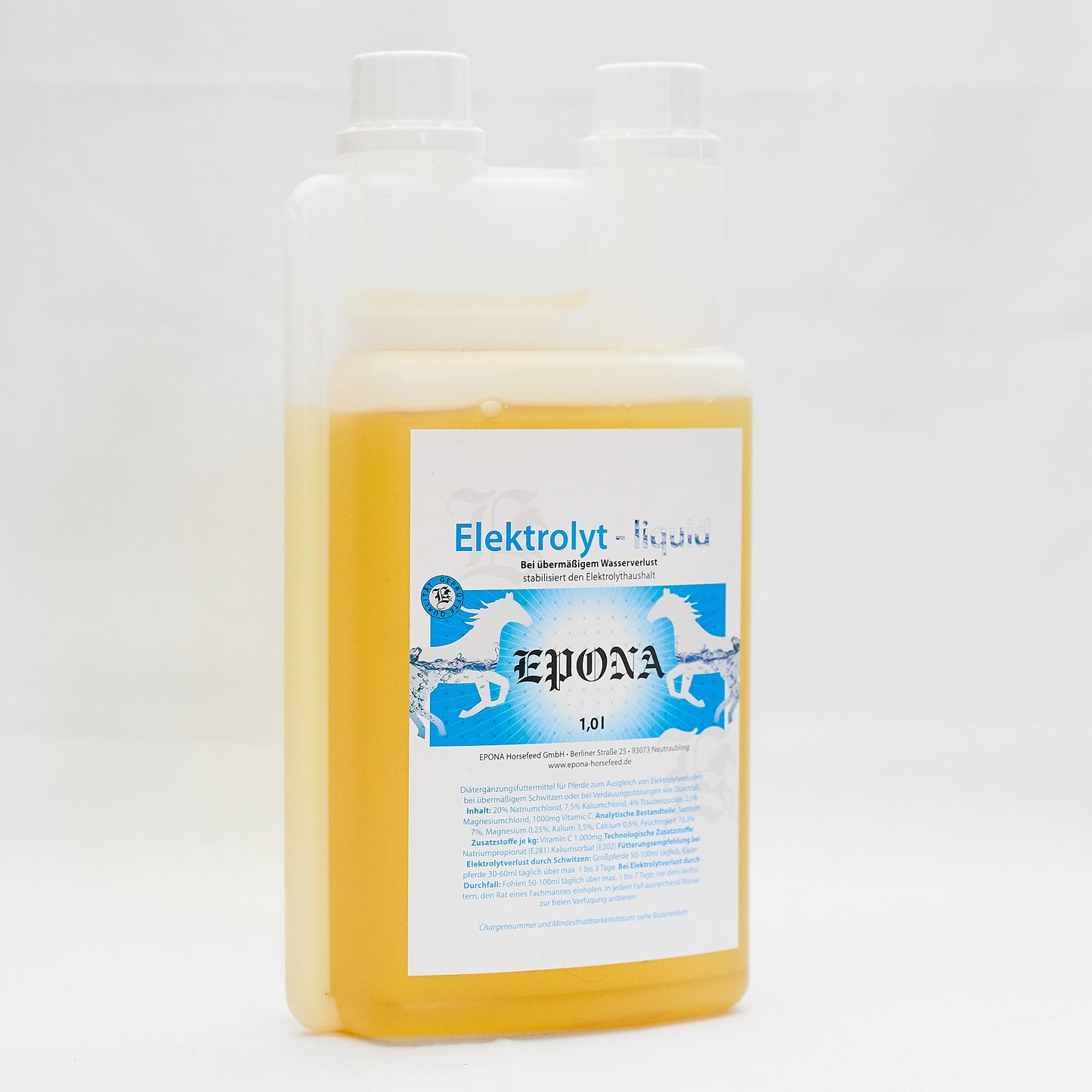 Elektrolyt liquid mit Vitamin C und Traubenzucker nach starkem Schwitzen und Wasserverlusten