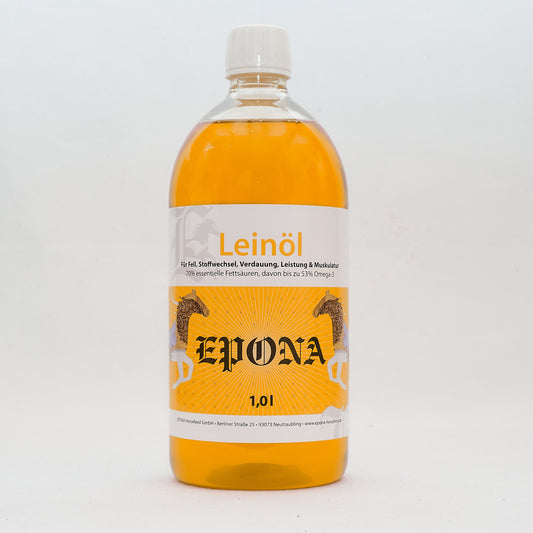 EPONA Leinöl mit Omega-3-Fettsäuren ist kaltgepresst- und von höchster Qualität