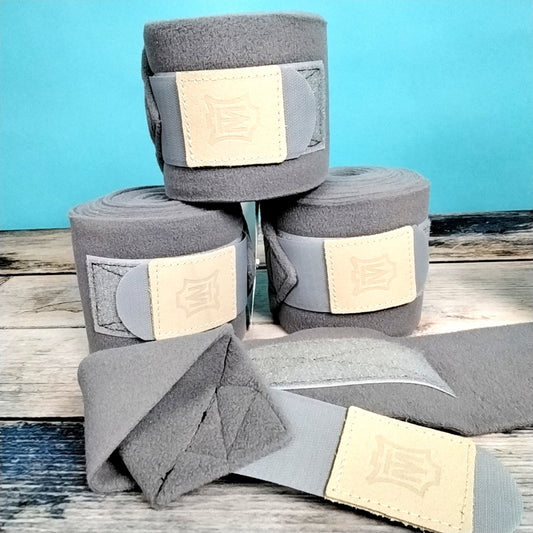 MATTES Fleece Bandage - Bandagen-4er Set grau
